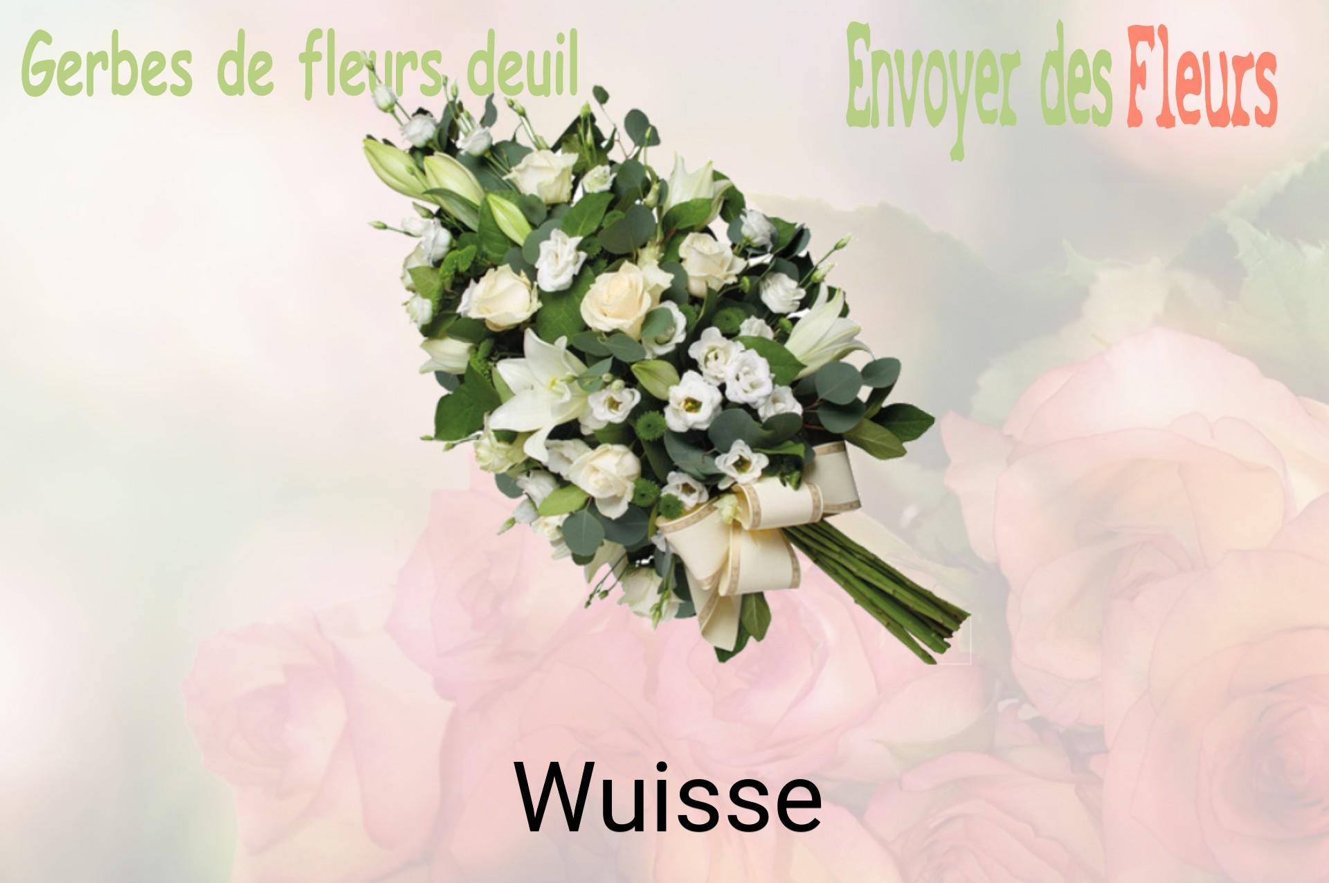 Gerbe de fleurs de deuil livrée à Wuisse
